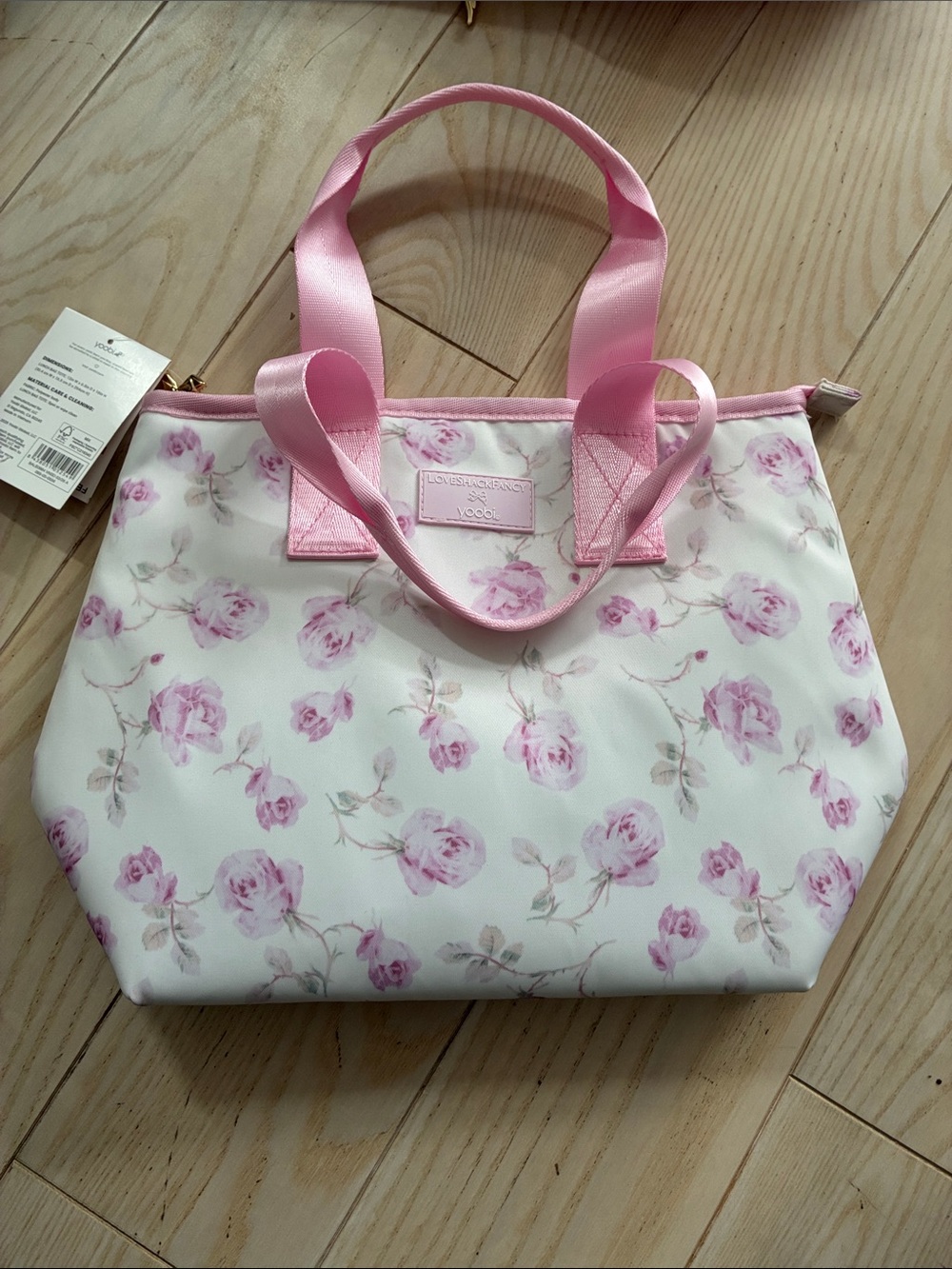 Love Shack Fancy x Target Floral Pink Lunch Tote Bag